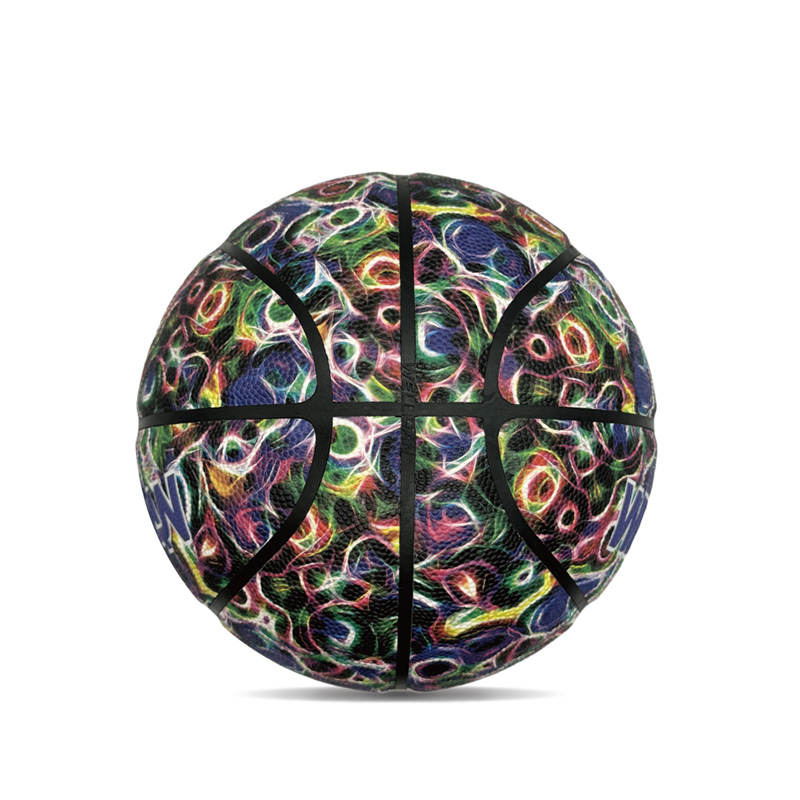 Hygroscopicity indoor/outdoor Pu Cetak Bola Basket Cetak Berwarna -warni